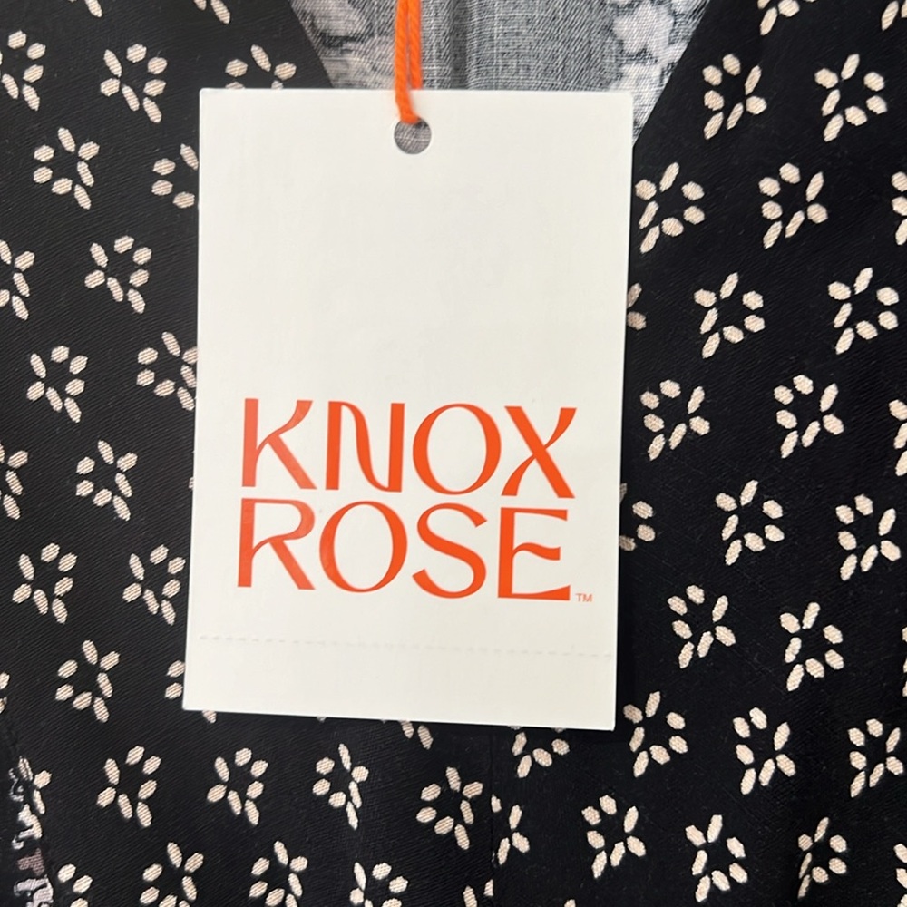 Knox Rose Flutter Short Sleeve Printed Kaftan A-Line Dress L - Picture 4 of 8